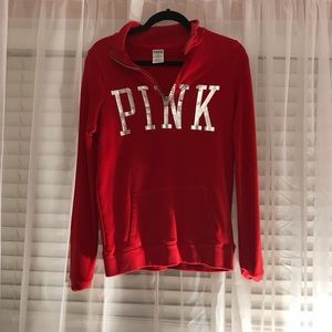 PINK VS OHIO STATE QUARTER ZIP